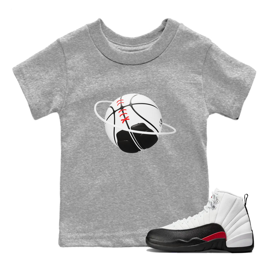Basketball Planet snkmatch Tees Kids - Air Jordan 12 Taxi Flip