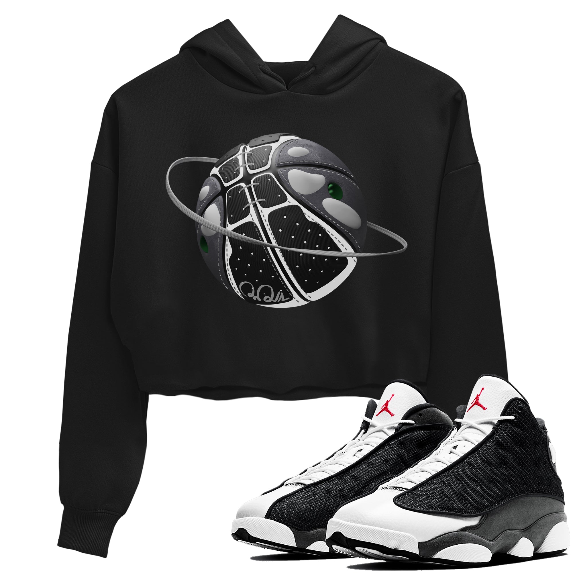 Basketball Planet Women's Tops - Air Jordan 13 Black Flint