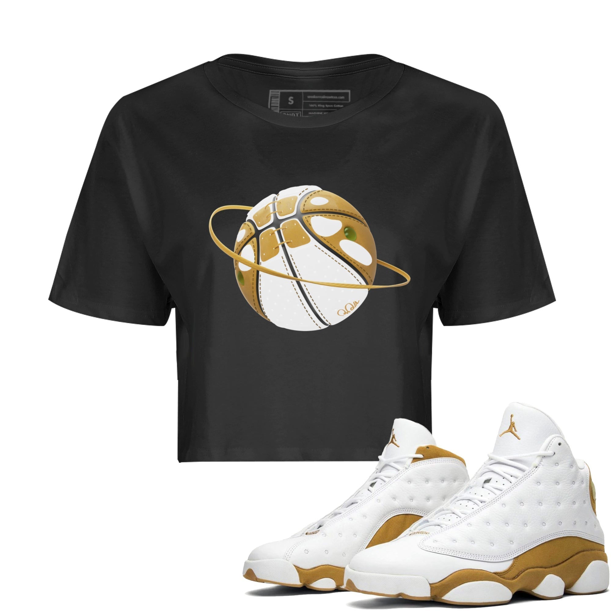 Basketball Planet Women's Tops - Air Jordan 13 Wheat