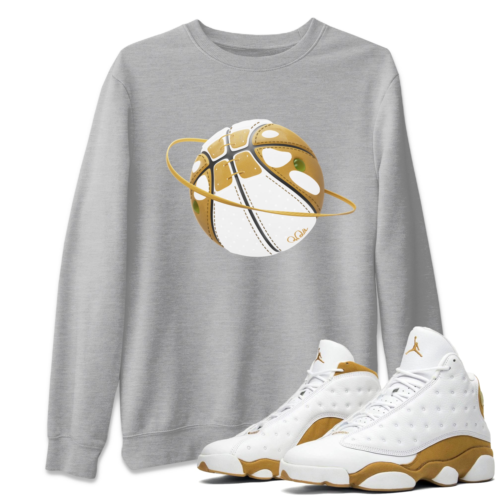 Basketball Planet Unisex Tops - Air Jordan 13 Wheat