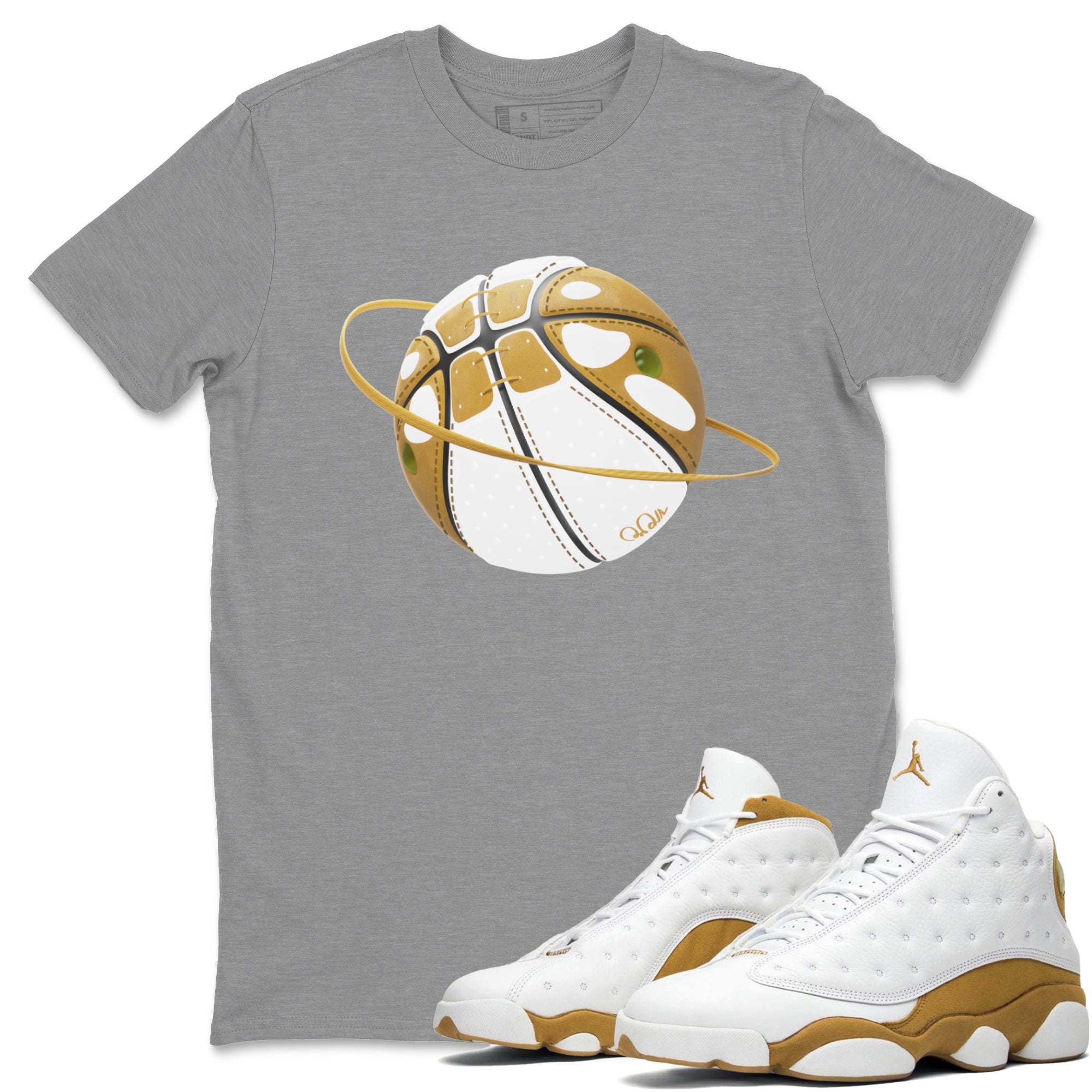 Basketball Planet Unisex Tops - Air Jordan 13 Wheat