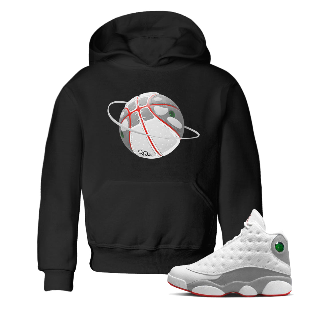 Basketball Planet Kids Tops - Air Jordan 13 Wolf Grey