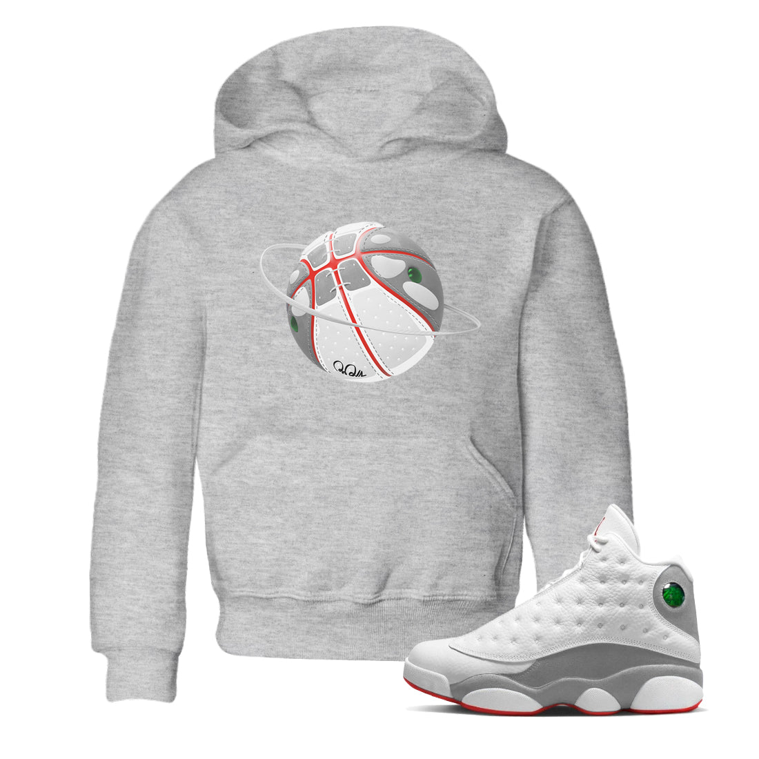 Basketball Planet Kids Tops - Air Jordan 13 Wolf Grey