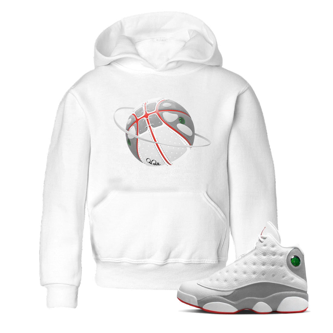 Basketball Planet Kids Tops - Air Jordan 13 Wolf Grey