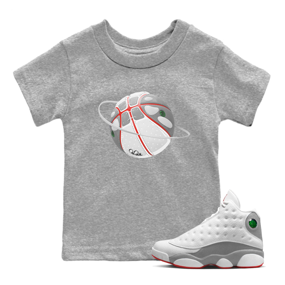 Basketball Planet Kids Tops - Air Jordan 13 Wolf Grey