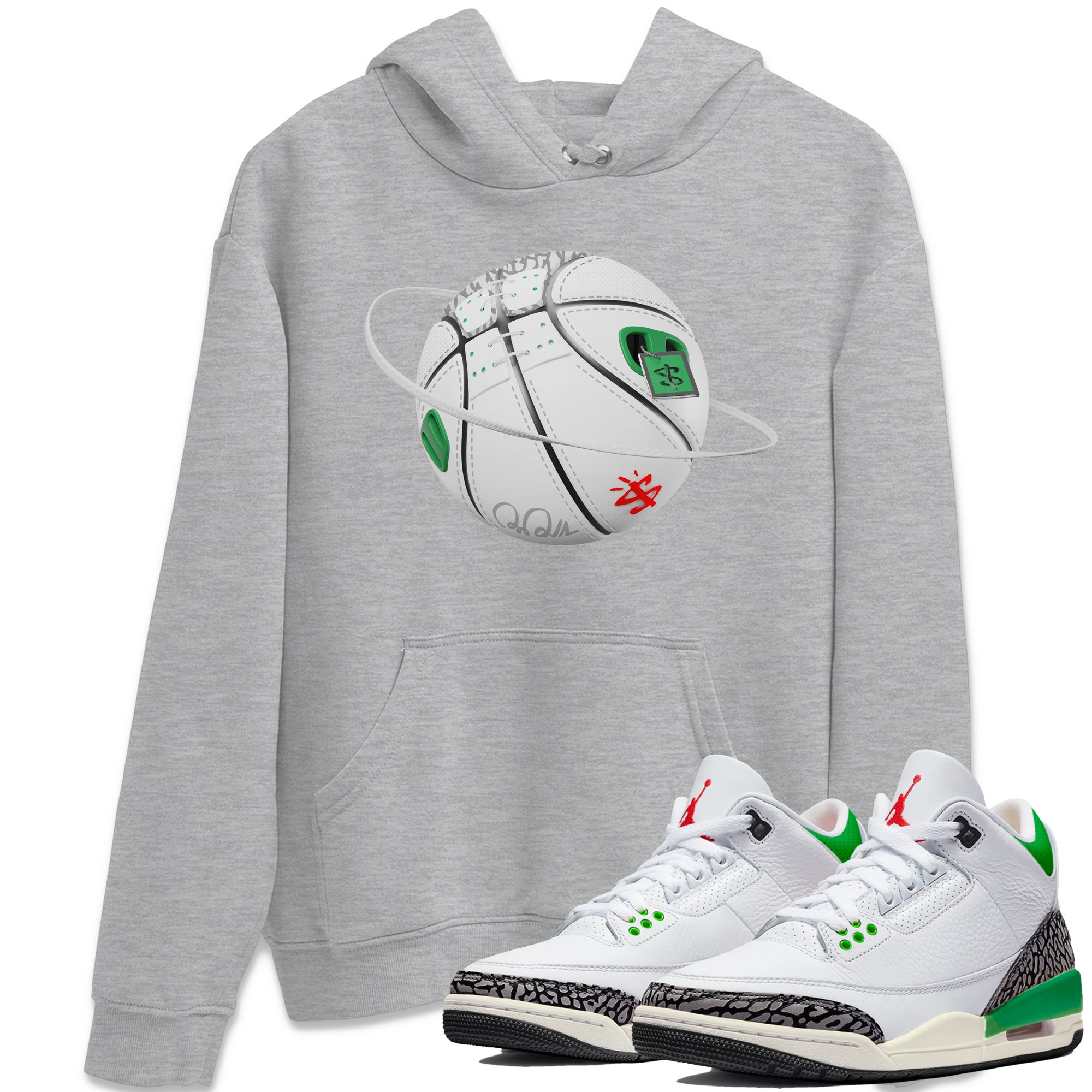 Basketball Planet Unisex Tops - Air Jordan 3 Lucky Green