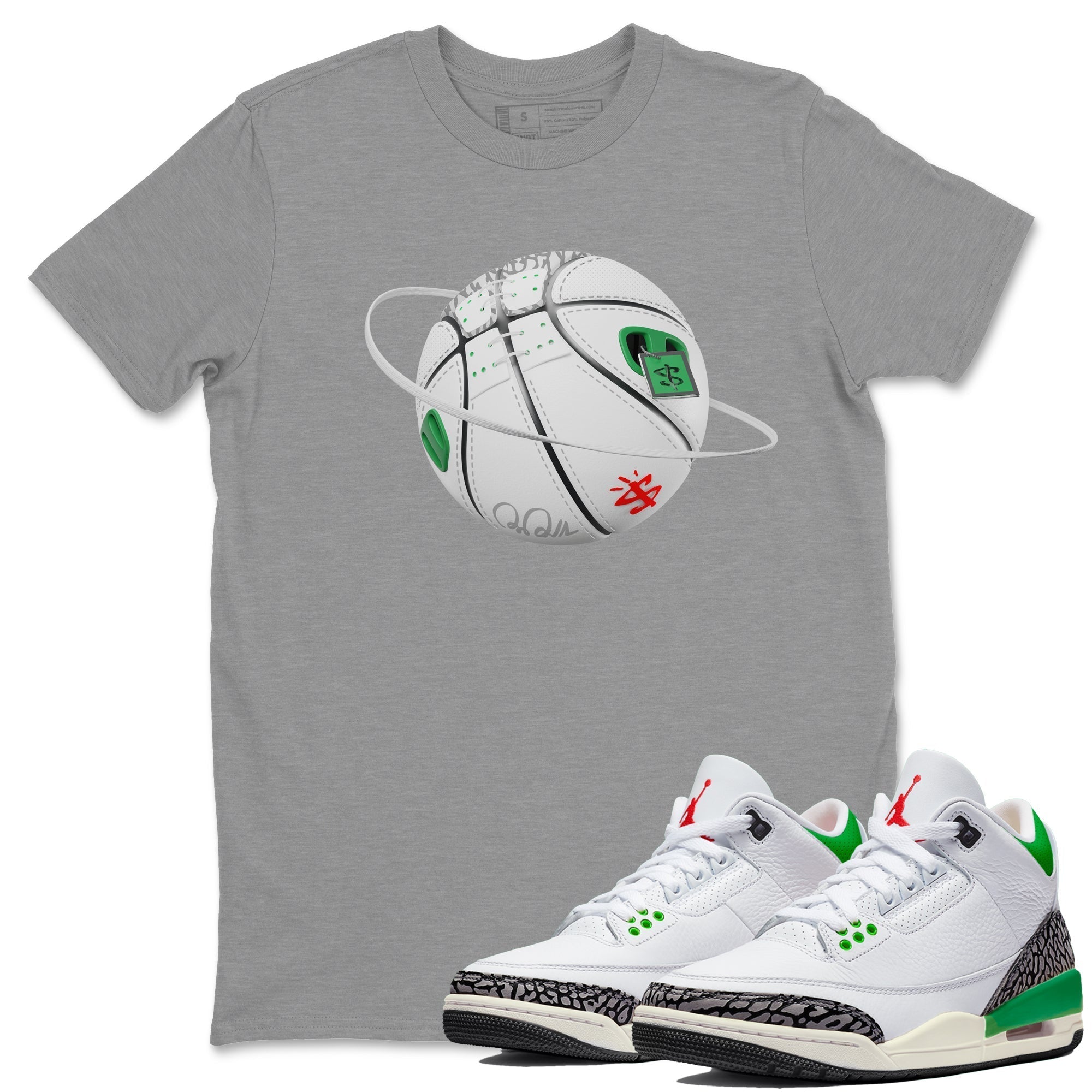 Basketball Planet Unisex Tops - Air Jordan 3 Lucky Green
