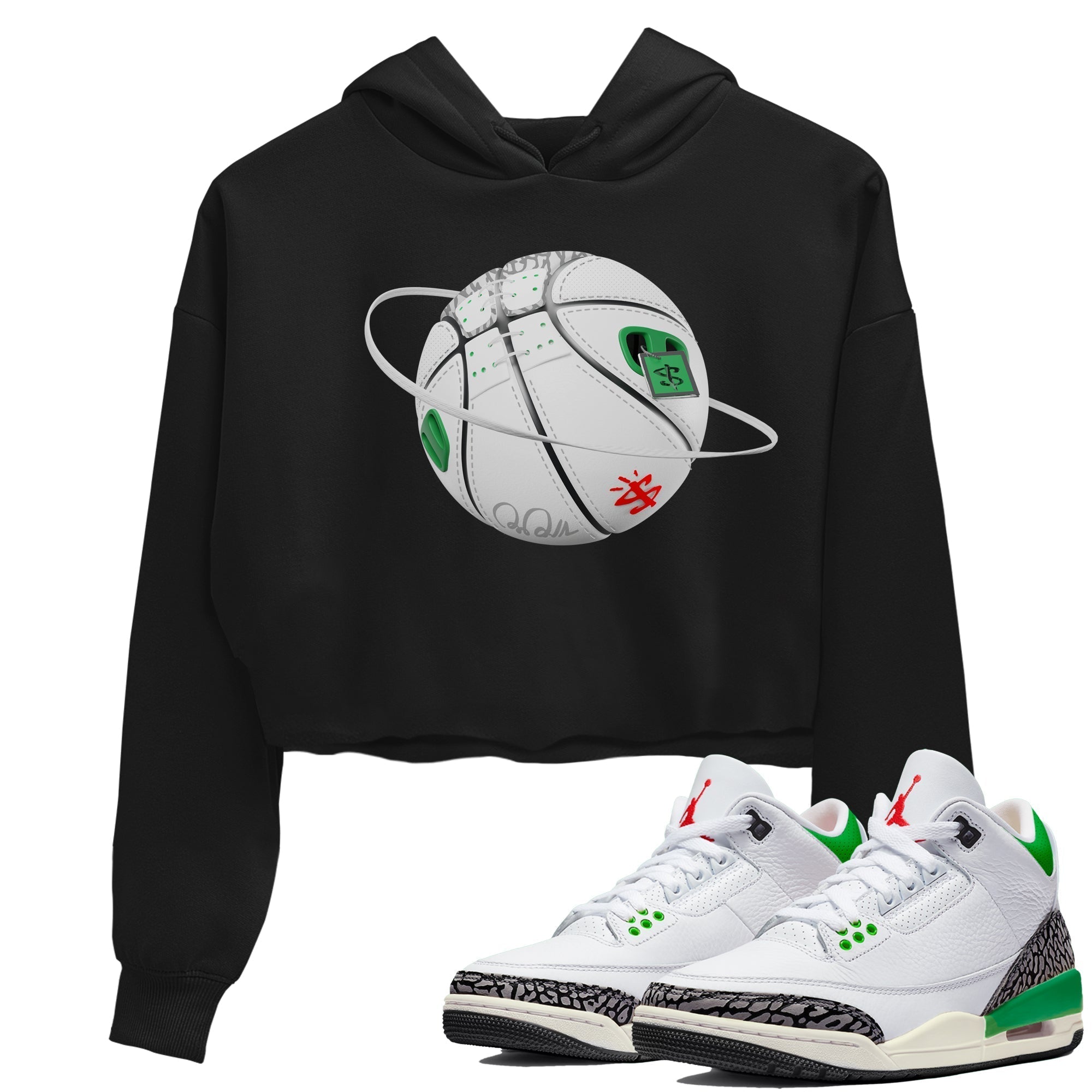 Basketball Planet Women's Tops - Air Jordan 3 Lucky Green