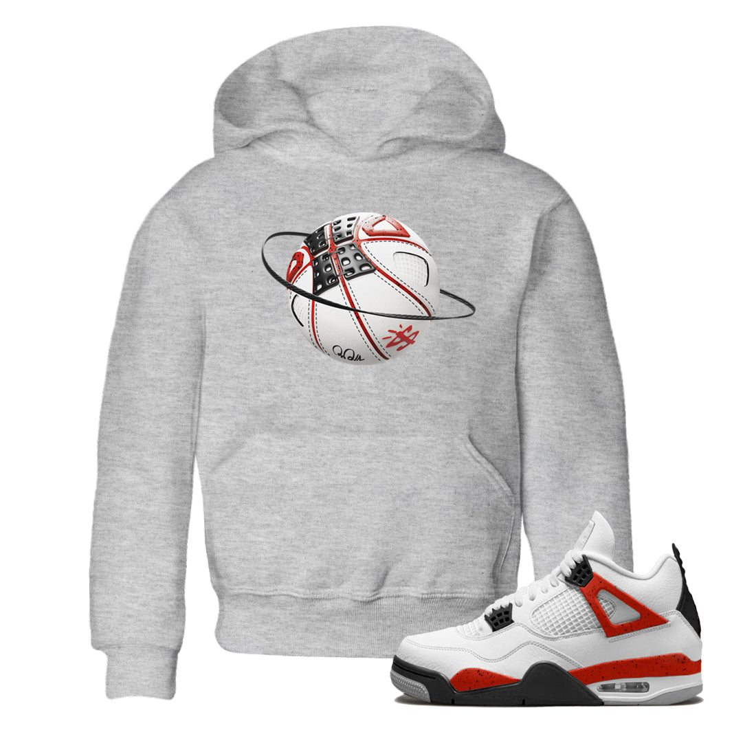 Basketball Planet Kids Tops - Air Jordan 4 Red Cement