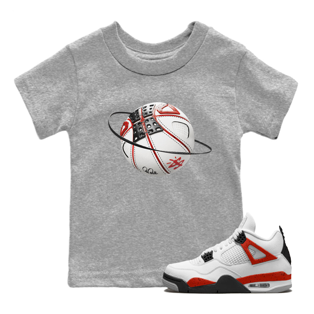 Basketball Planet Kids Tops - Air Jordan 4 Red Cement