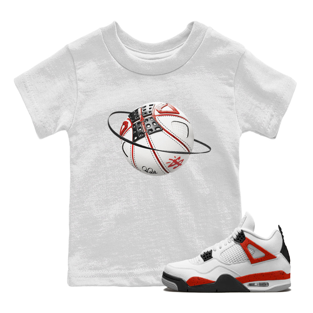 Basketball Planet Kids Tops - Air Jordan 4 Red Cement