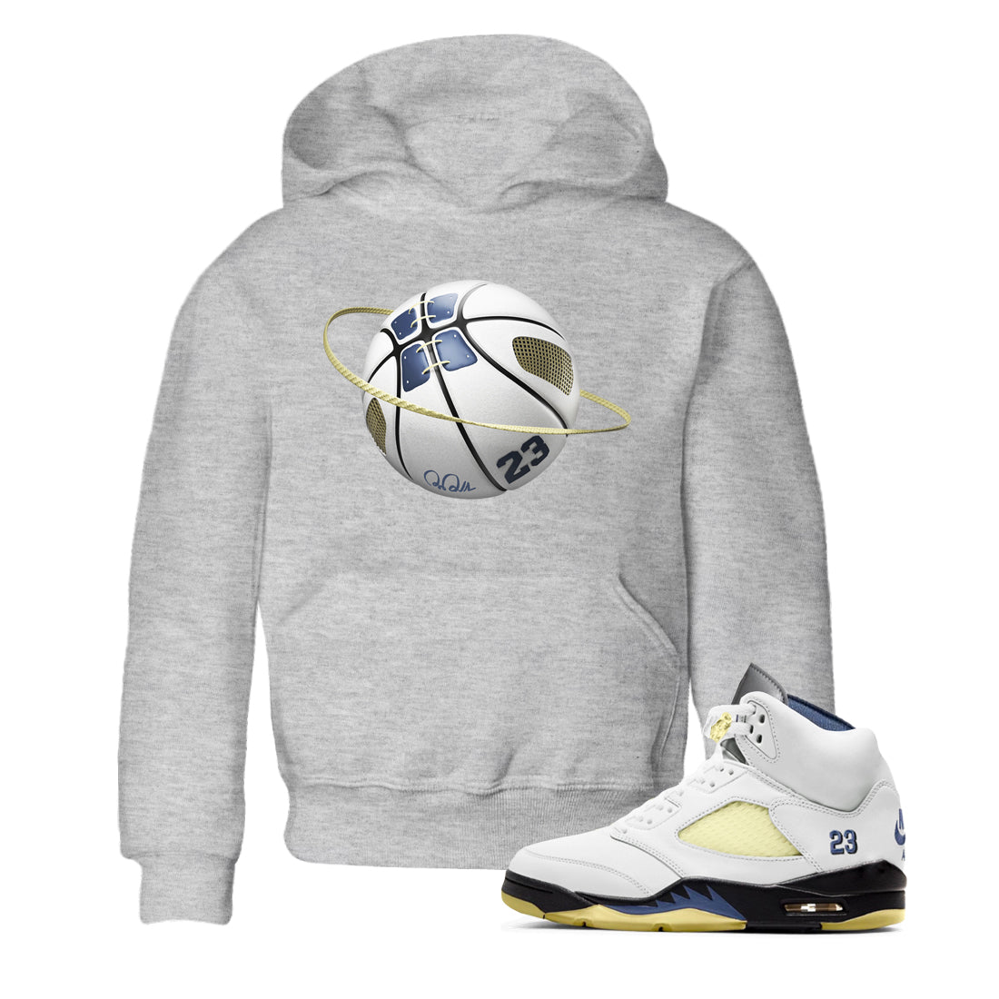 Basketball Planet snkmatch Tee Kids - Air Jordan 5 A Ma Maniere x Photon Dust