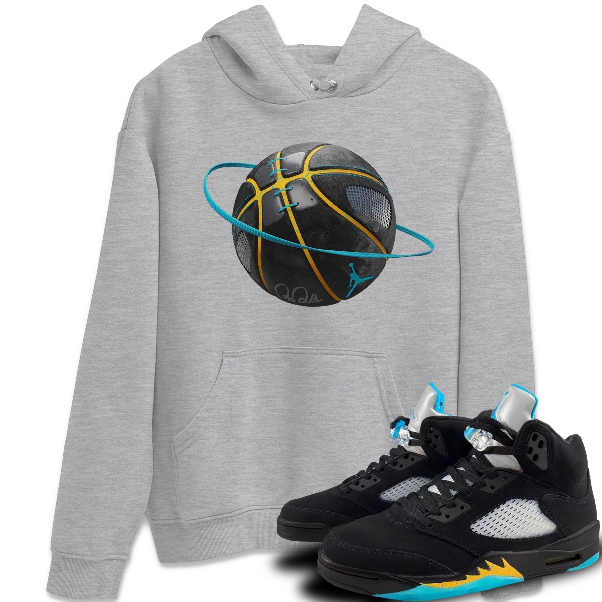 Basketball Planet Unisex Tops - Air Jordan 5 Aqua