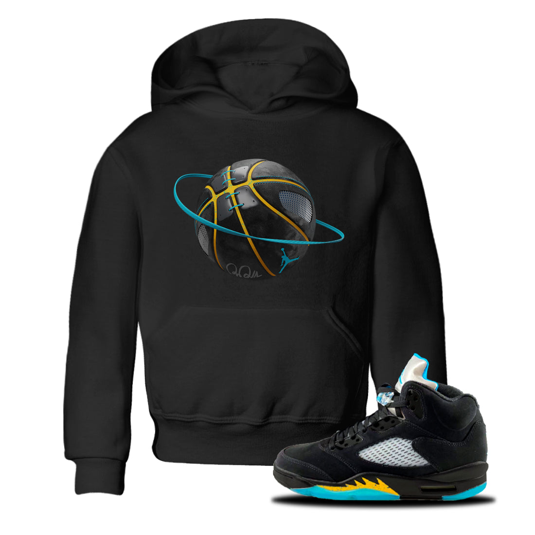 Basketball Planet Kids Tops - Air Jordan 5 Aqua