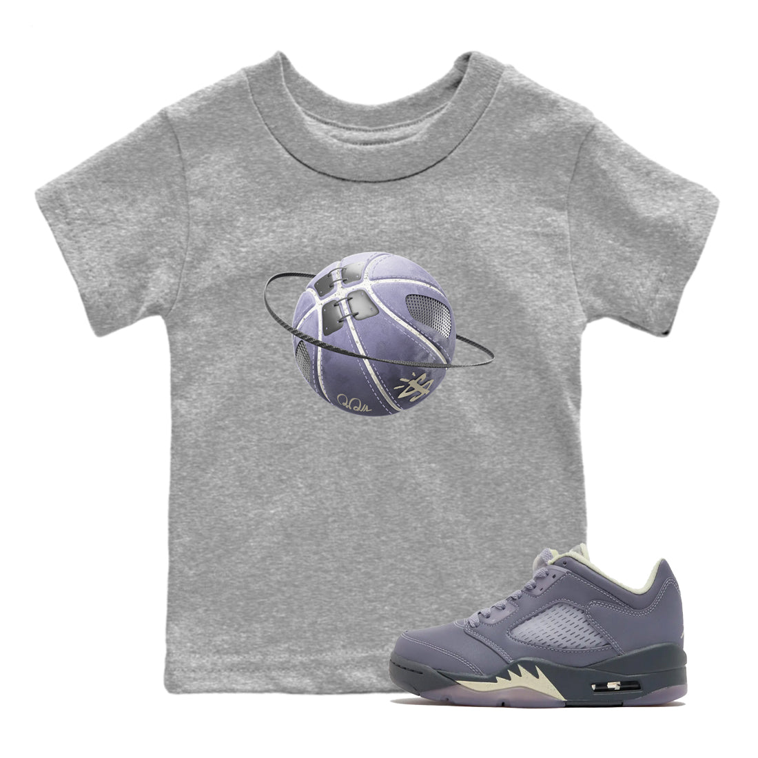 Basketball Planet Kids Tops - Air Jordan 5 Indigo Haze