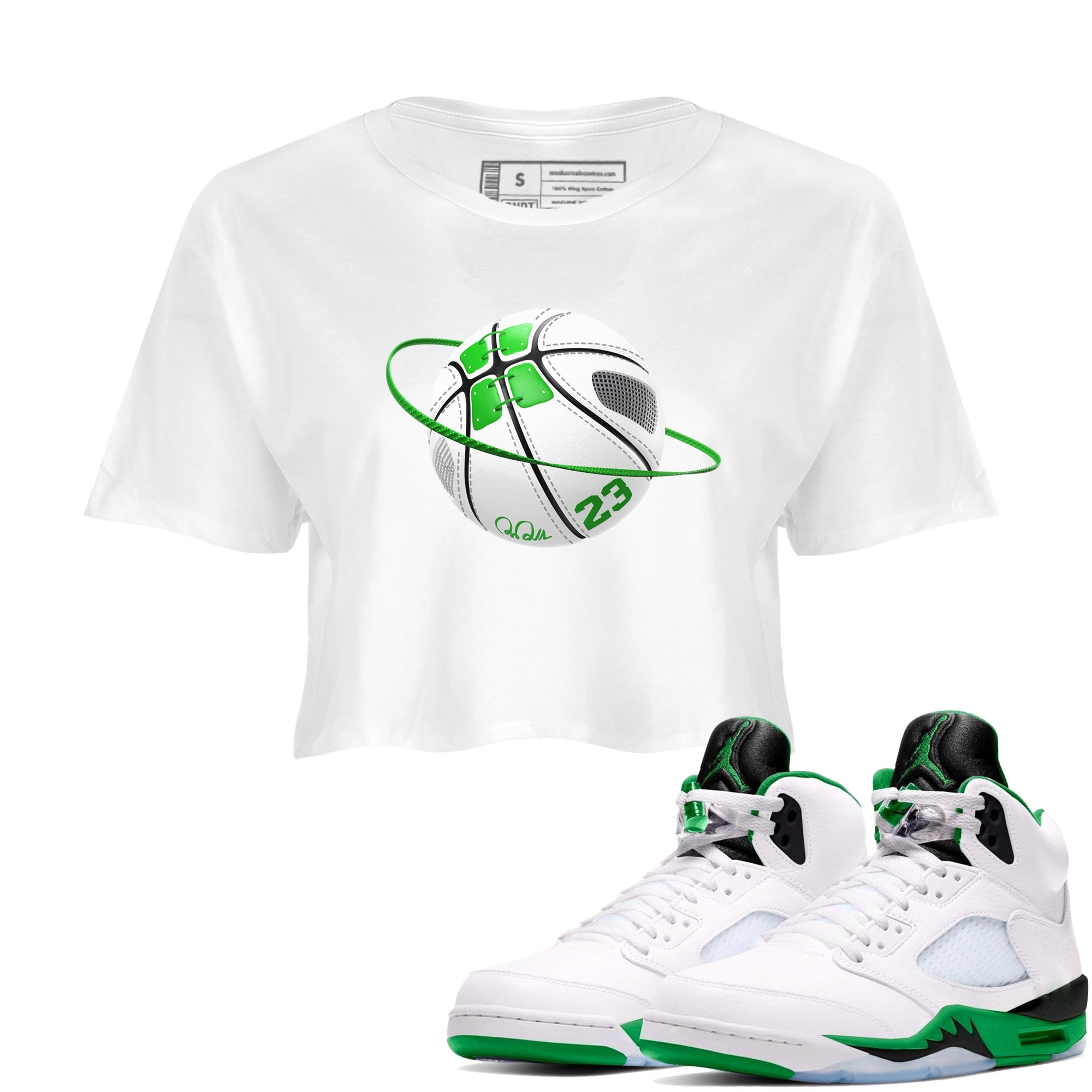 Basketball Planet snkmatch Women's Top - Air Jordan 5 Lucky Green