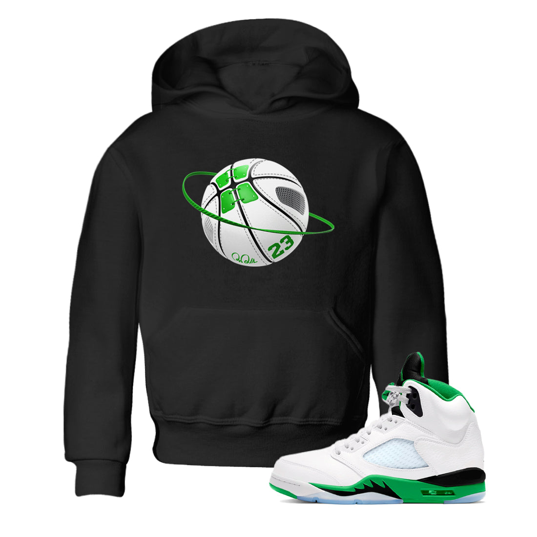 Basketball Planet snkmatch Tee Kids - Air Jordan 5 Lucky Green