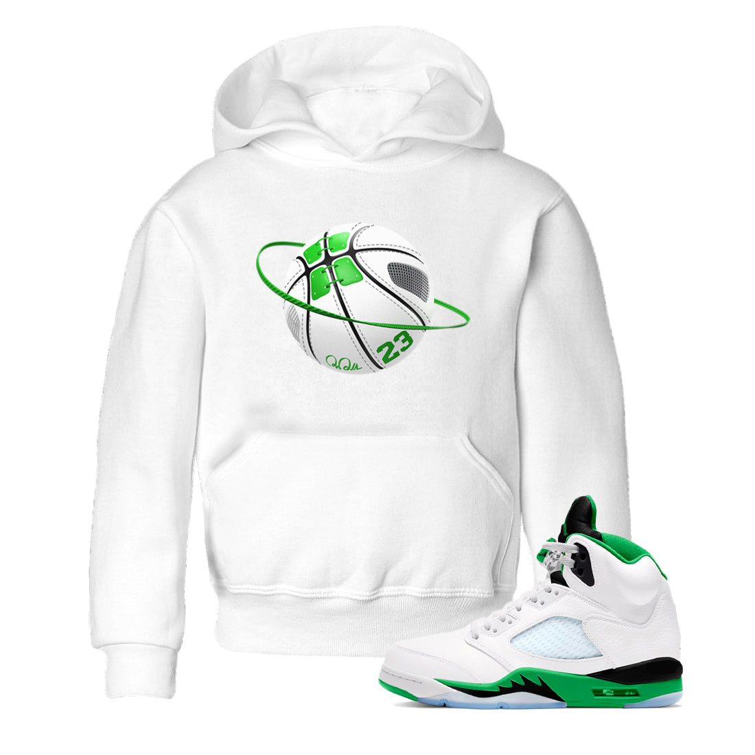 Basketball Planet snkmatch Tee Kids - Air Jordan 5 Lucky Green