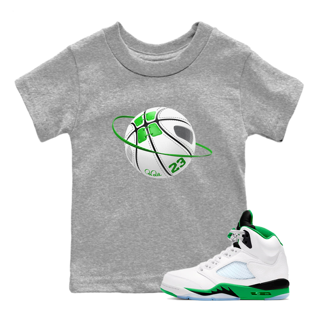 Basketball Planet snkmatch Tee Kids - Air Jordan 5 Lucky Green