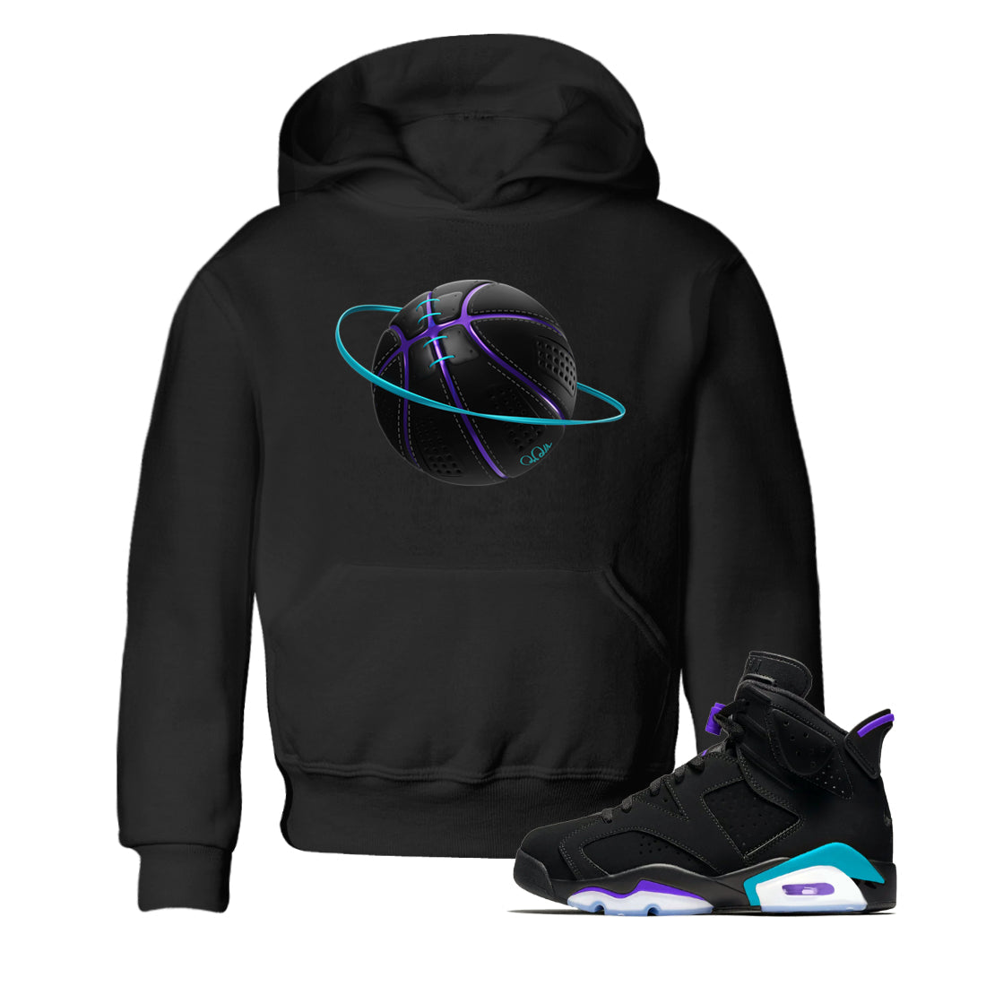 Basketball Planet Kids Tops - Air Jordan 6 Aqua