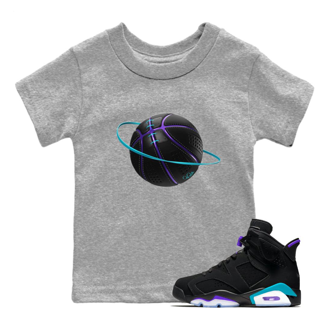 Basketball Planet Kids Tops - Air Jordan 6 Aqua