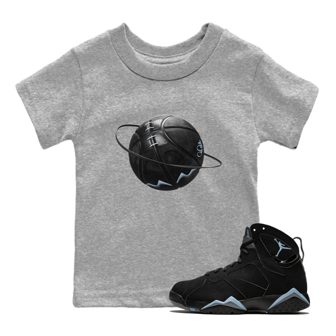 Basketball Planet Kids Tops - Air Jordan 7 Chambray