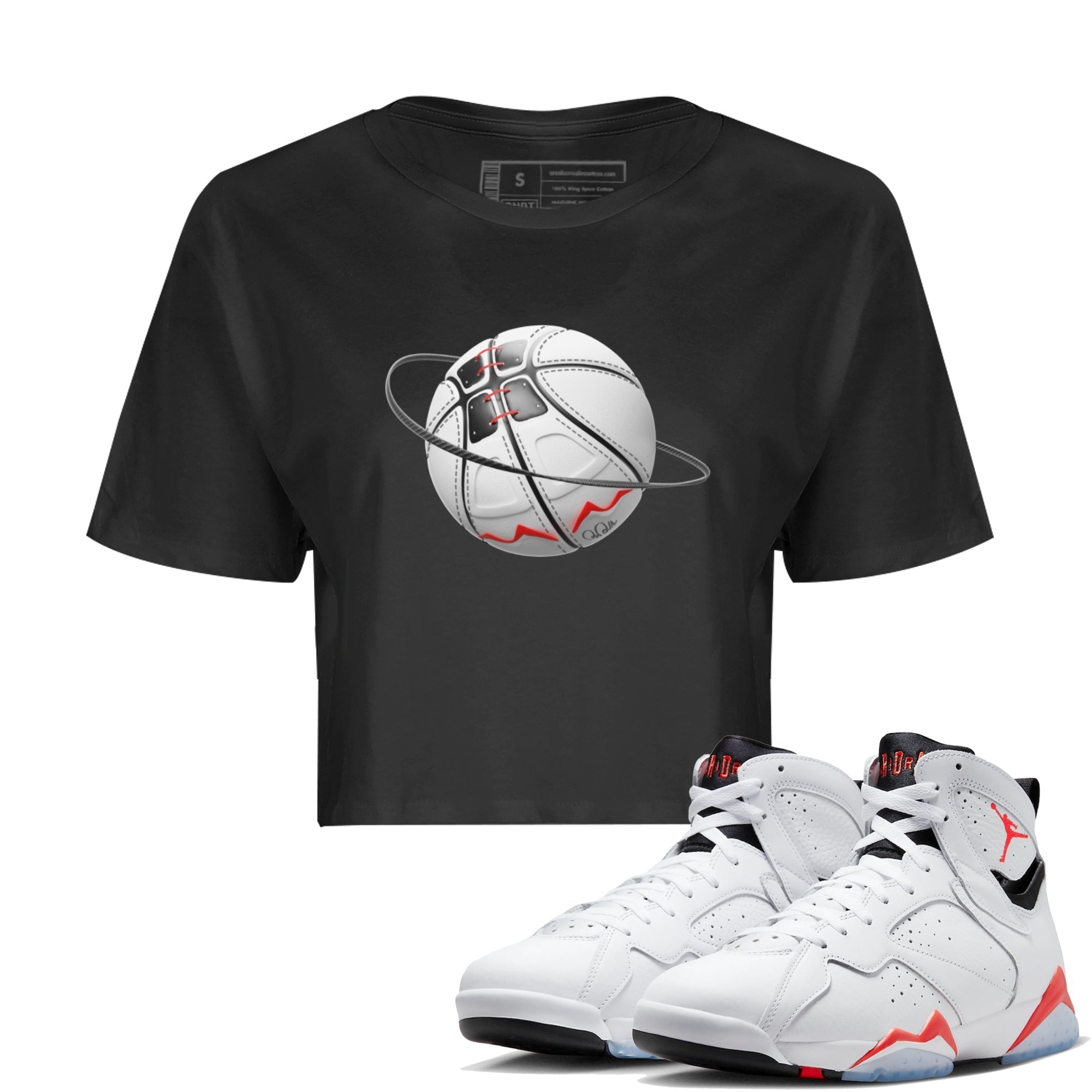 Basketball Planet Women's Tops - Air Jordan 7 White Infrared