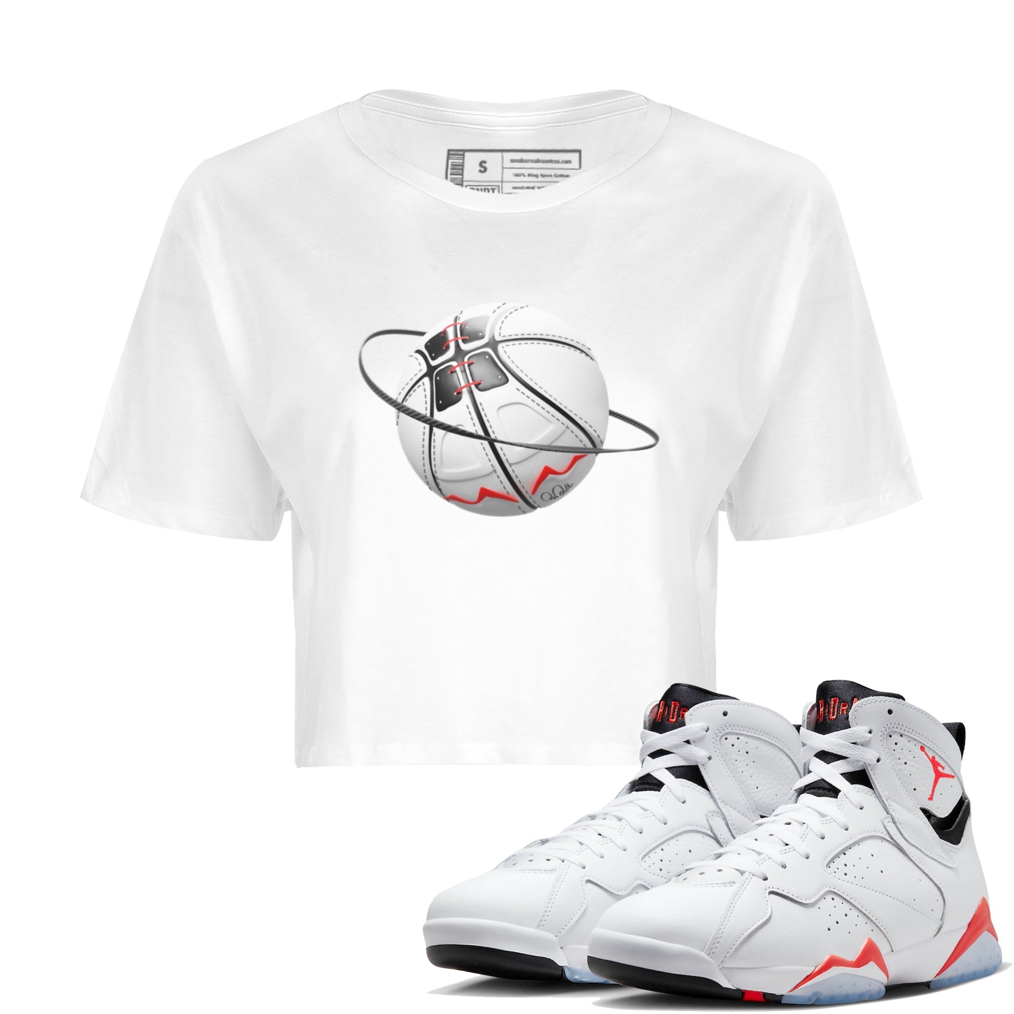 Basketball Planet Women's Tops - Air Jordan 7 White Infrared