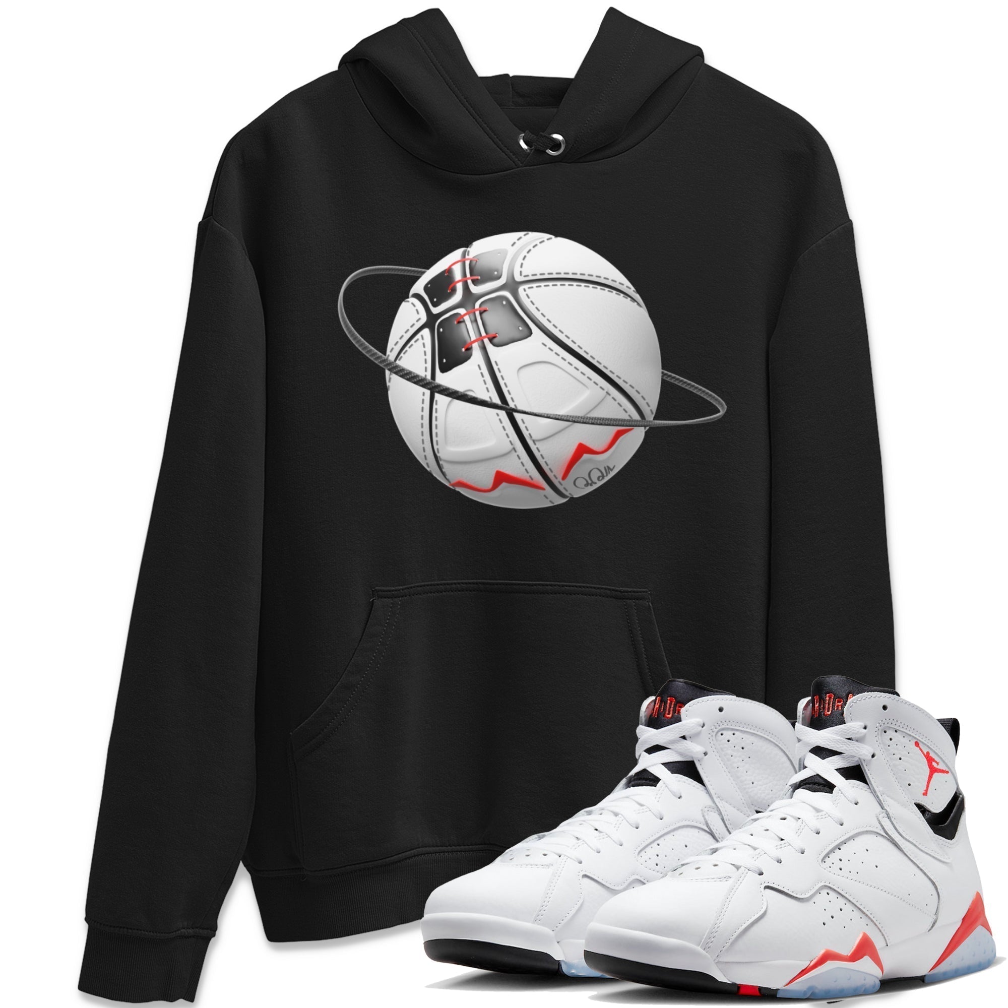 Basketball Planet Unisex Tops - Air Jordan 7 White Infrared