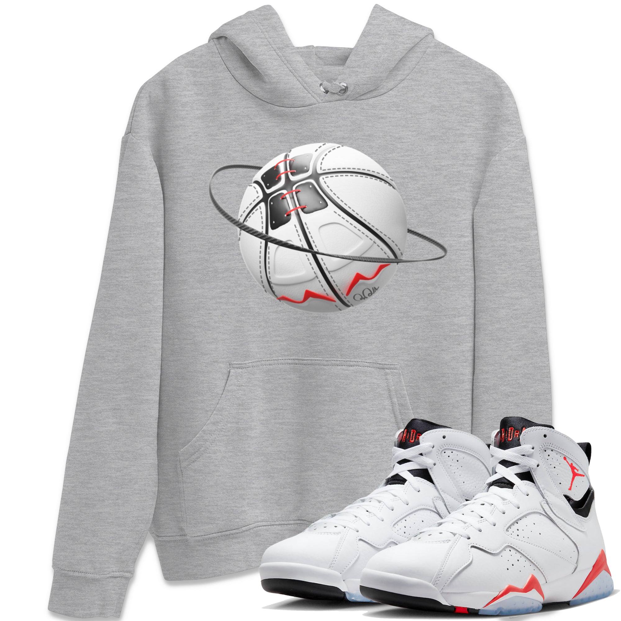 Basketball Planet Unisex Tops - Air Jordan 7 White Infrared