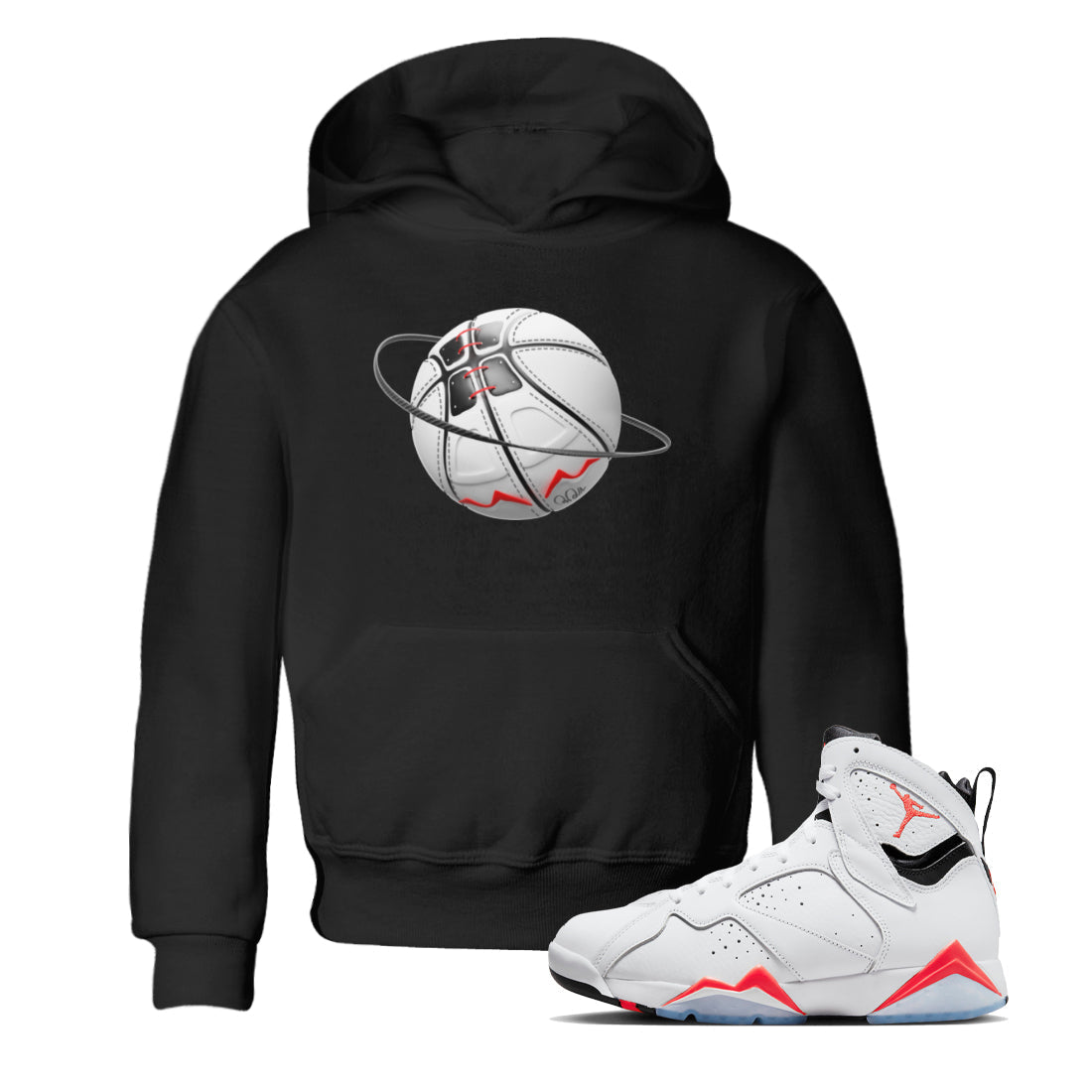 Basketball Planet Kids Tops - Air Jordan 7 White Infrared
