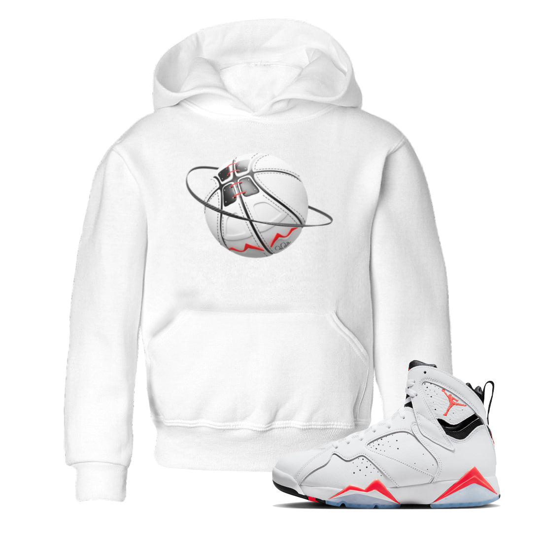 Basketball Planet Kids Tops - Air Jordan 7 White Infrared