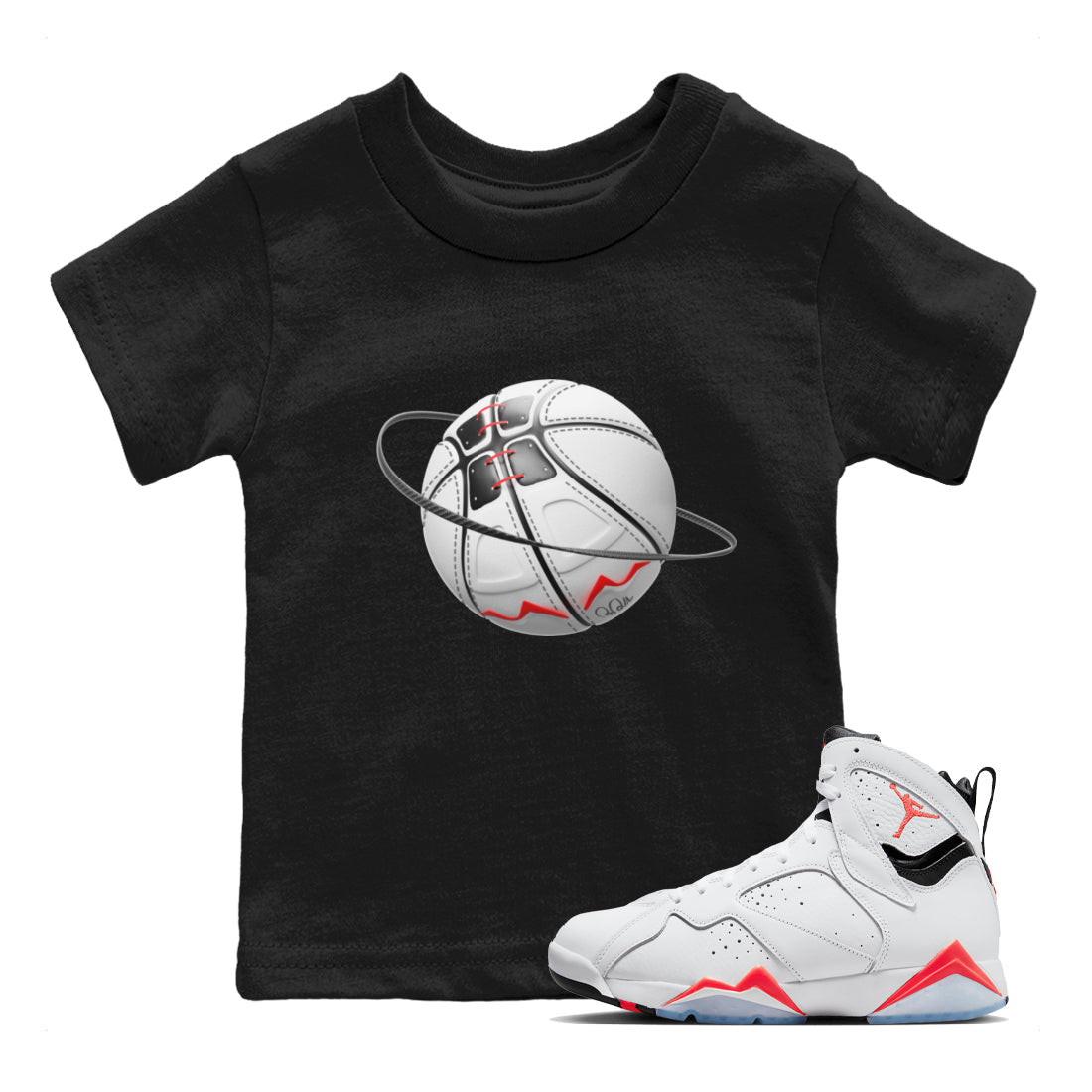 Basketball Planet Kids Tops - Air Jordan 7 White Infrared