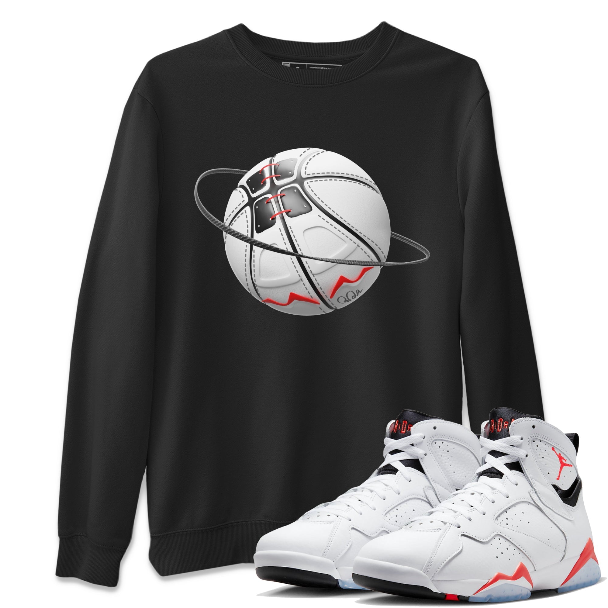Basketball Planet Unisex Tops - Air Jordan 7 White Infrared