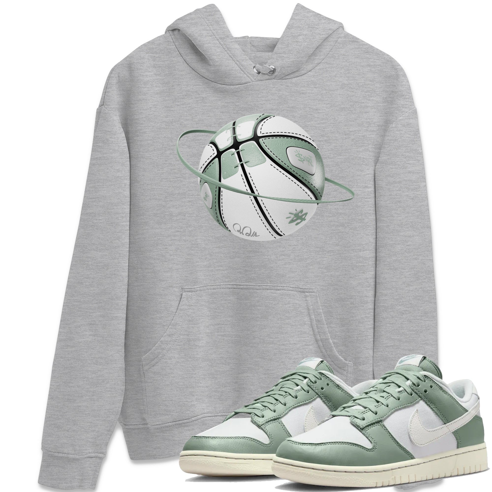 Basketball Planet Unisex Tops - Dunk Mica Green