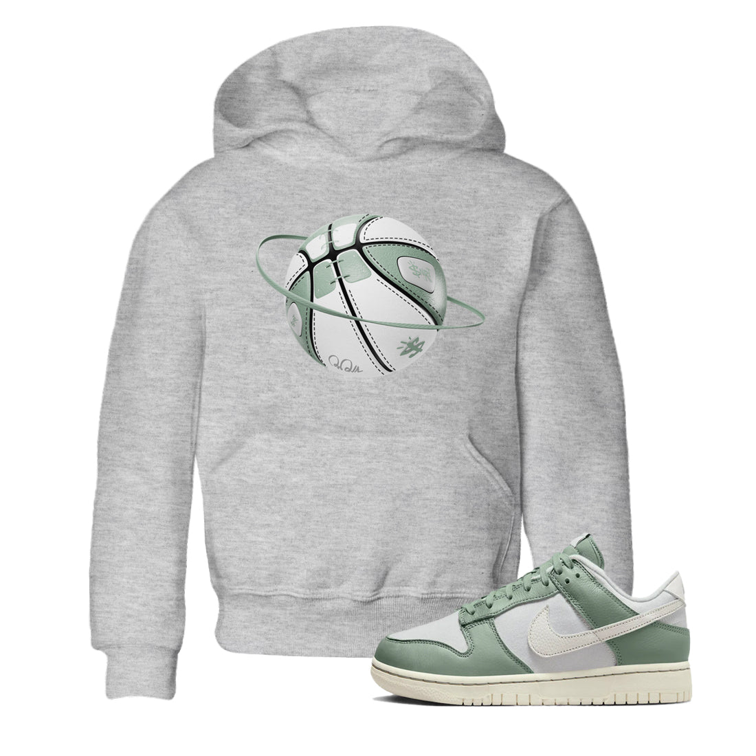 Basketball Planet Kids Tops - Dunk Mica Green
