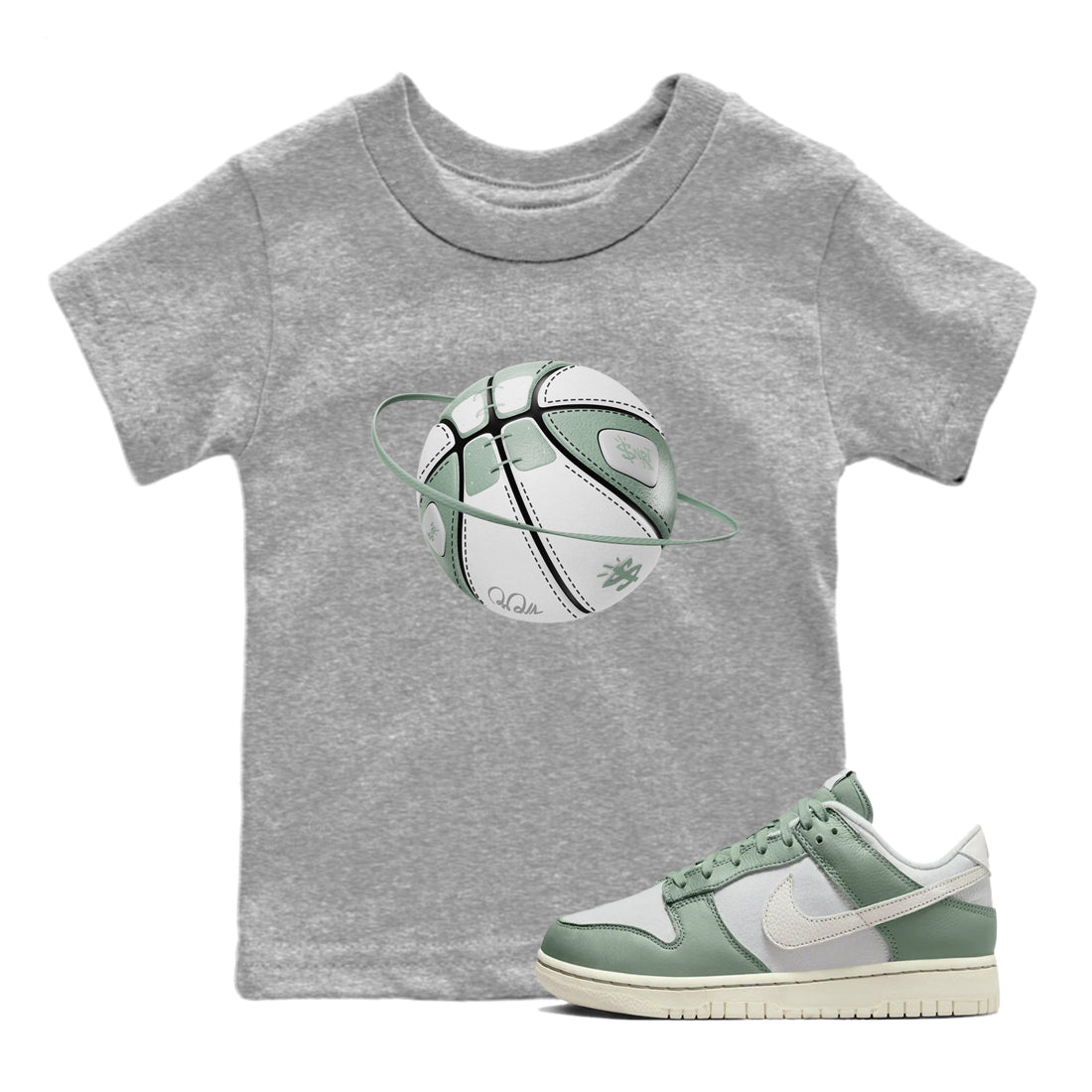 Basketball Planet Kids Tops - Dunk Mica Green
