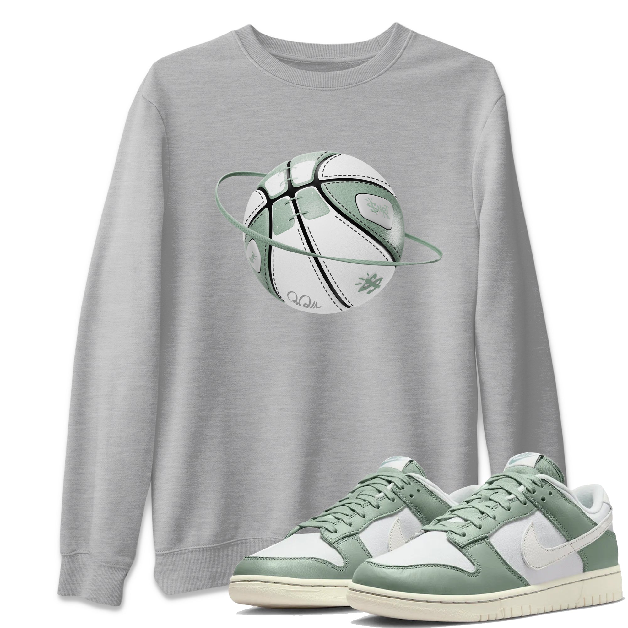 Basketball Planet Unisex Tops - Dunk Mica Green