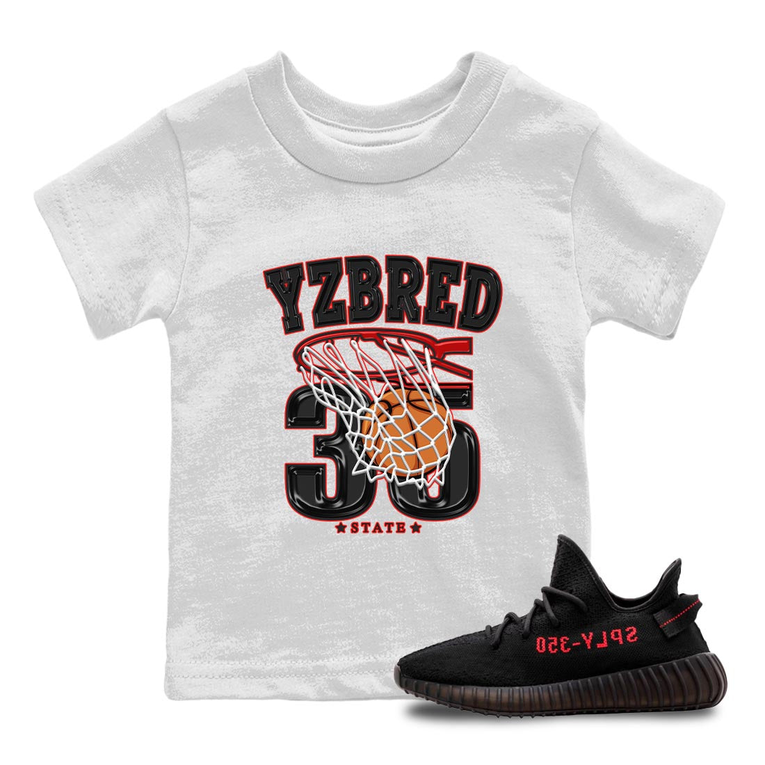 Basketball snkmatch Tee Kids - Yeezy 350 Bred