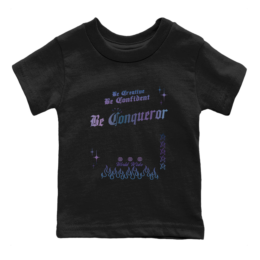 Be Conqueror snkmatch Tees Kids - Air Foamposite One Galaxy