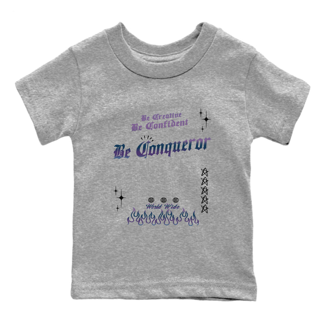 Be Conqueror snkmatch Tees Kids - Air Foamposite One Galaxy