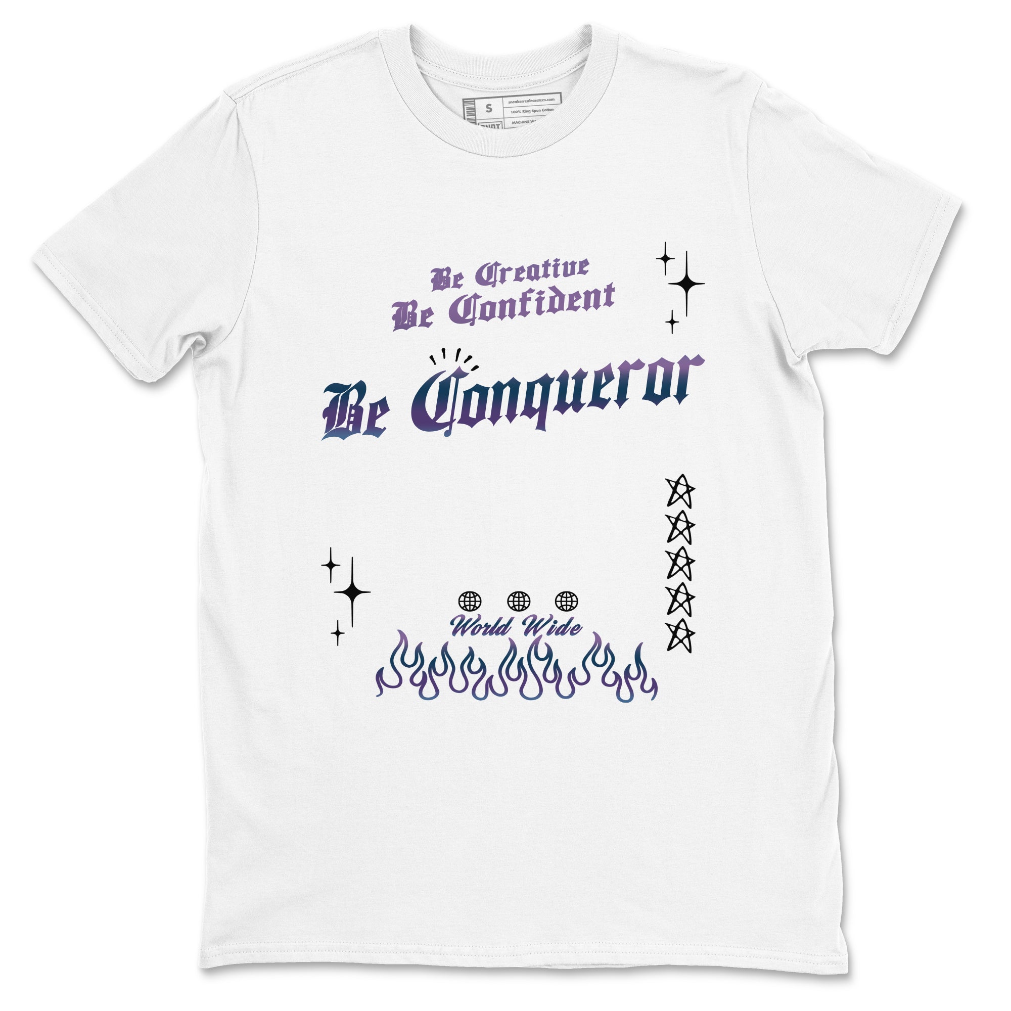 Be Conqueror snkmatch Tees - Air Foamposite One Galaxy