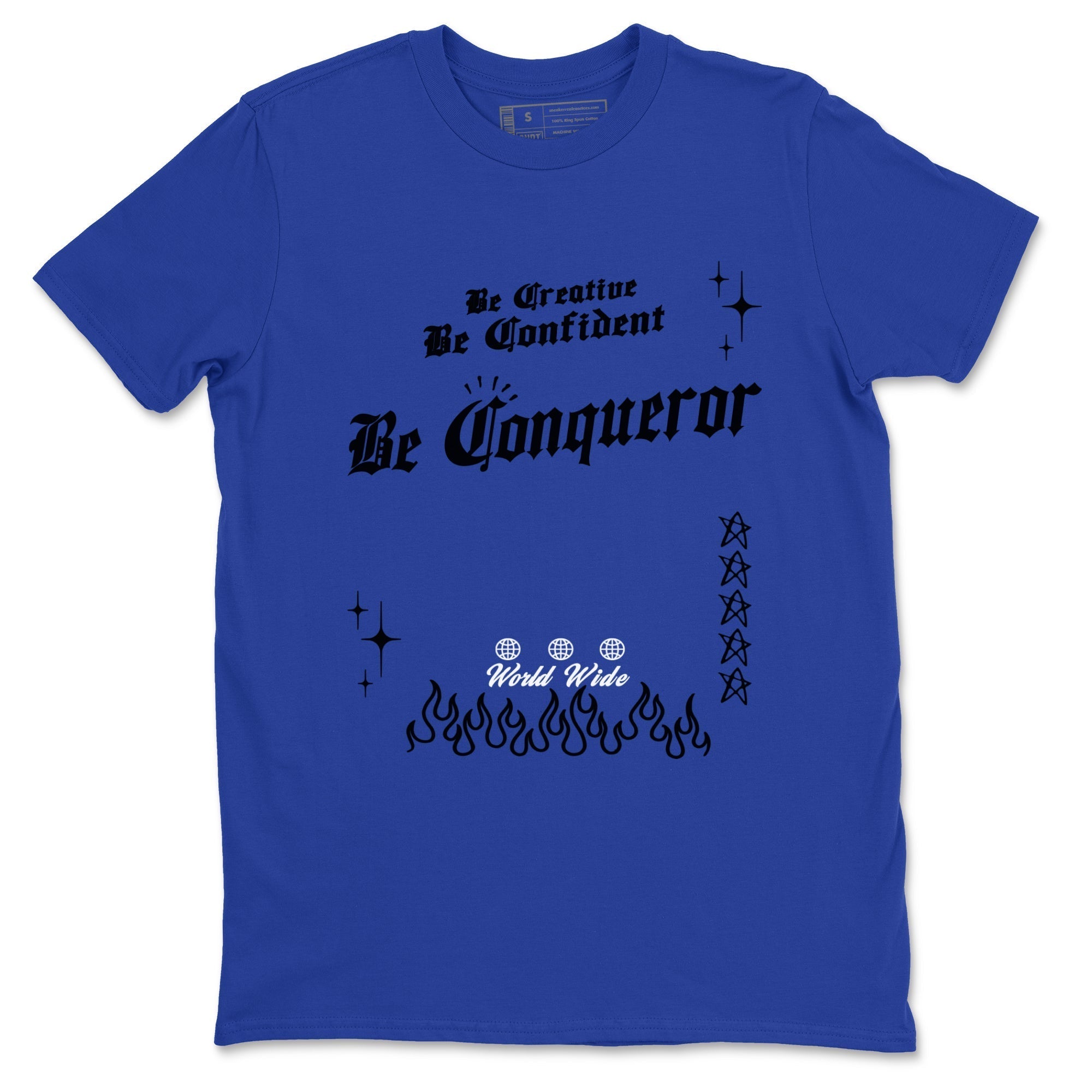 Be Conqueror snkmatch Tees - Air Foamposite One Royal