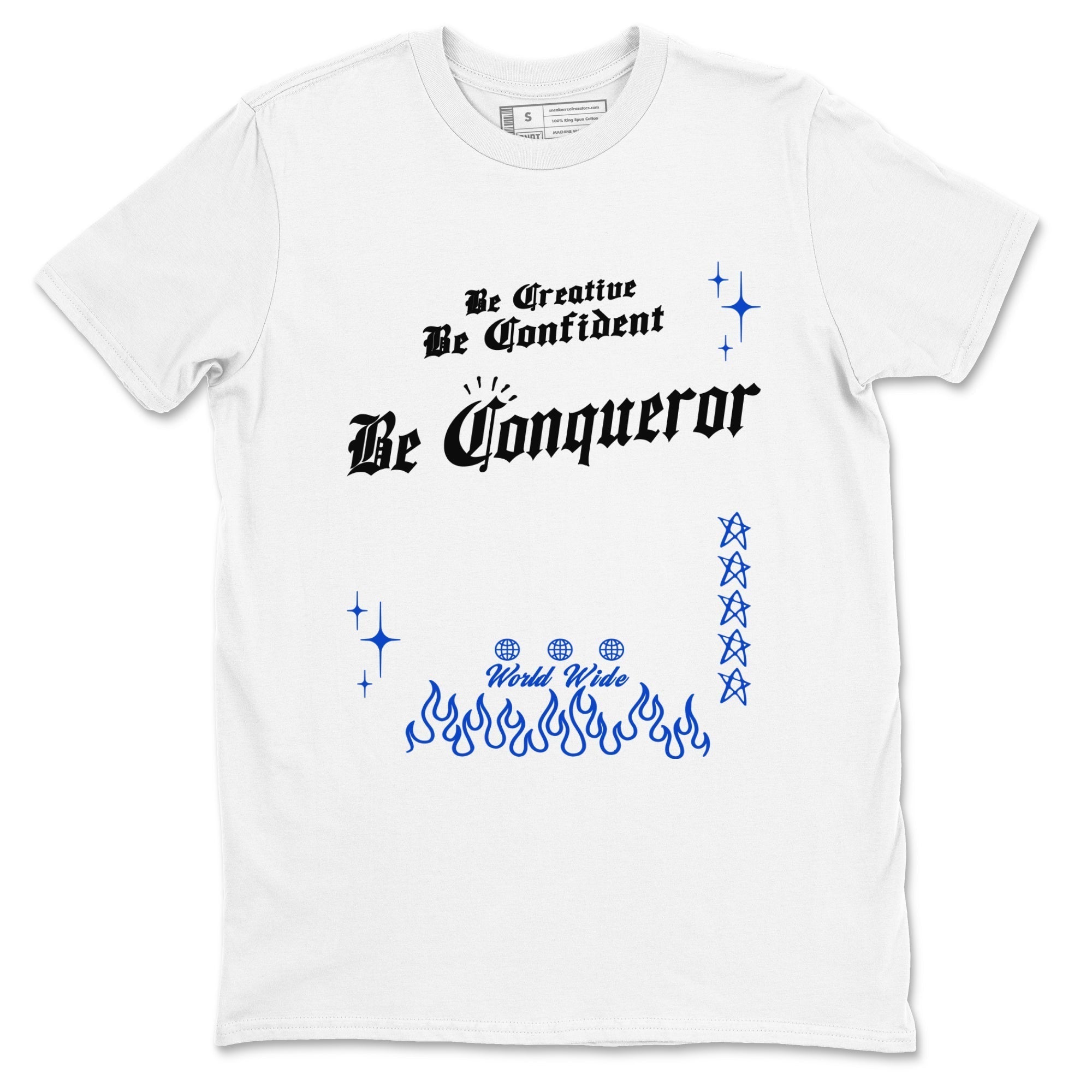 Be Conqueror snkmatch Tees - Air Foamposite One Royal