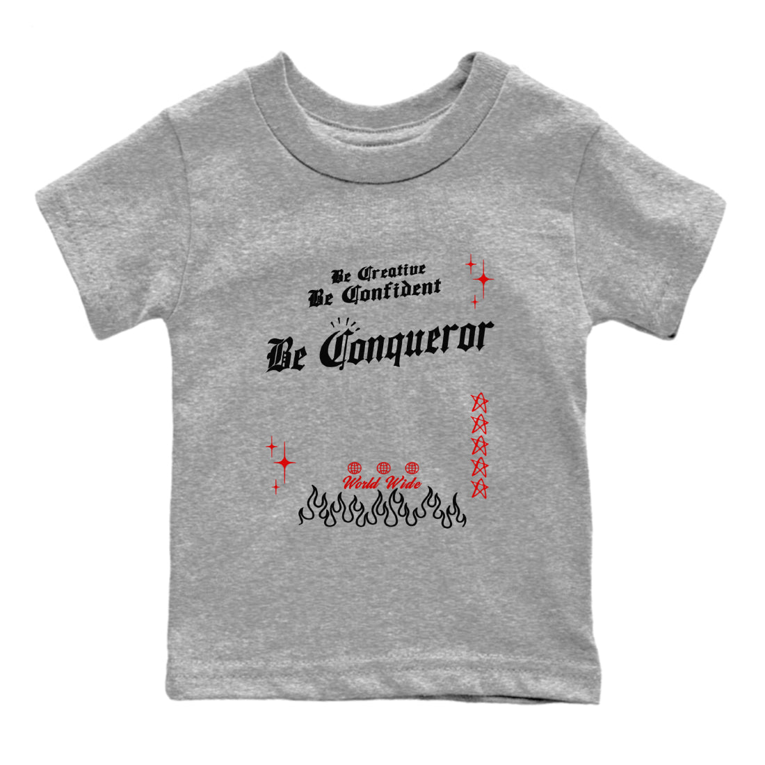 Be Conqueror snkmatch Tees Kids - Air Jordan 1 Black Toe Reimagined