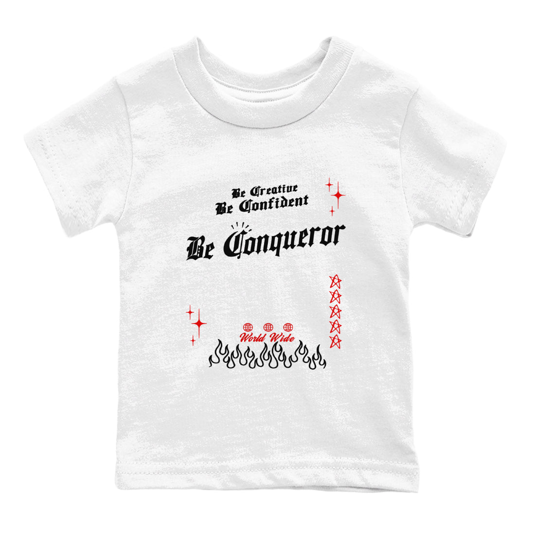 Be Conqueror snkmatch Tees Kids - Air Jordan 1 Black Toe Reimagined