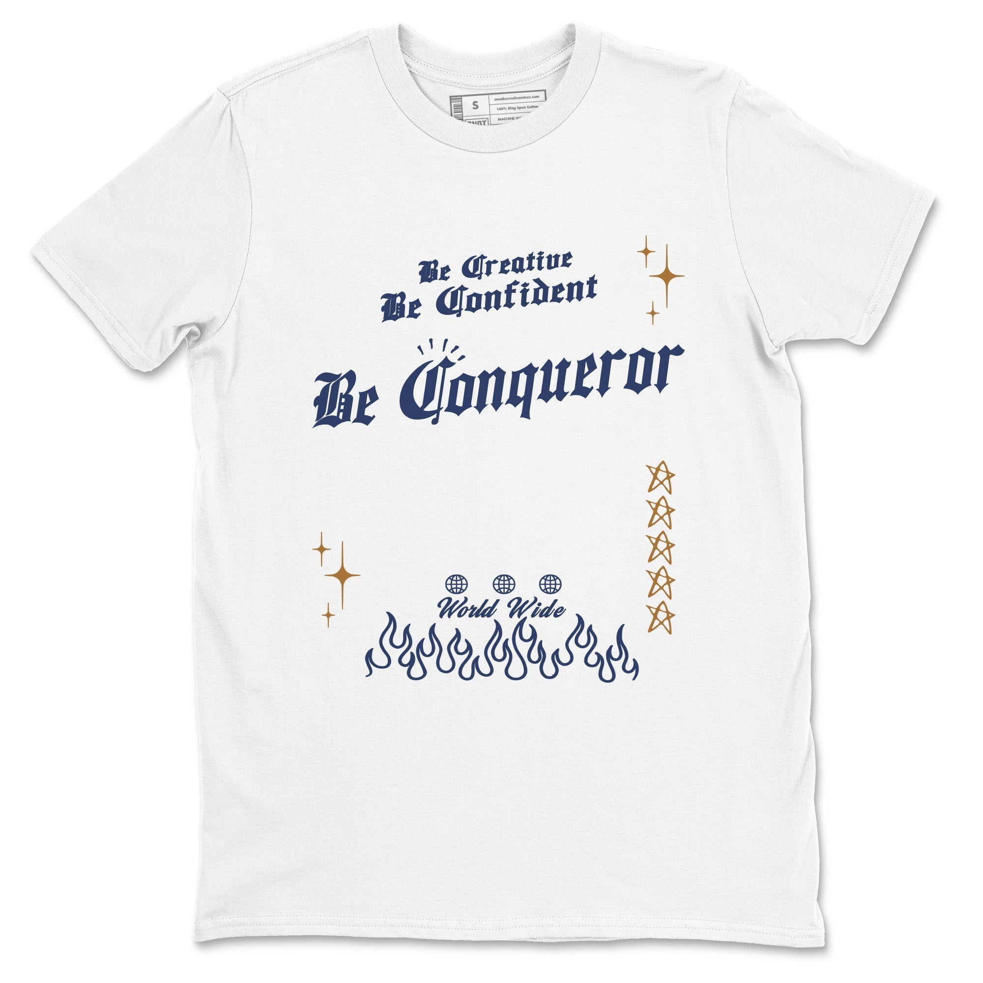 Be Conqueror snkmatch Tees - Air Jordan 13 Midnight Navy