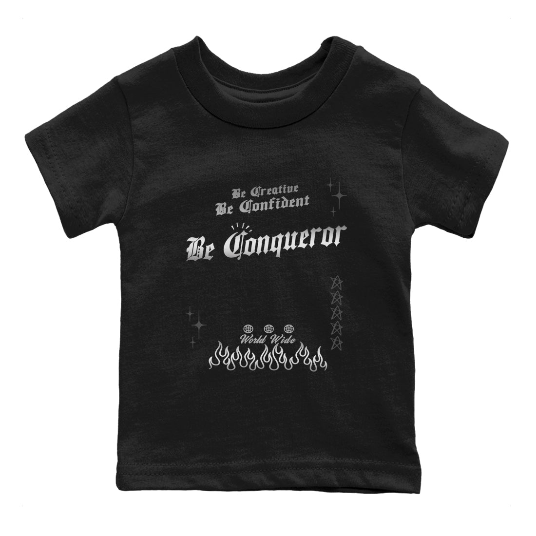 Be Conqueror snkmatch Tees Kids - Air Jordan 4 Black Cat