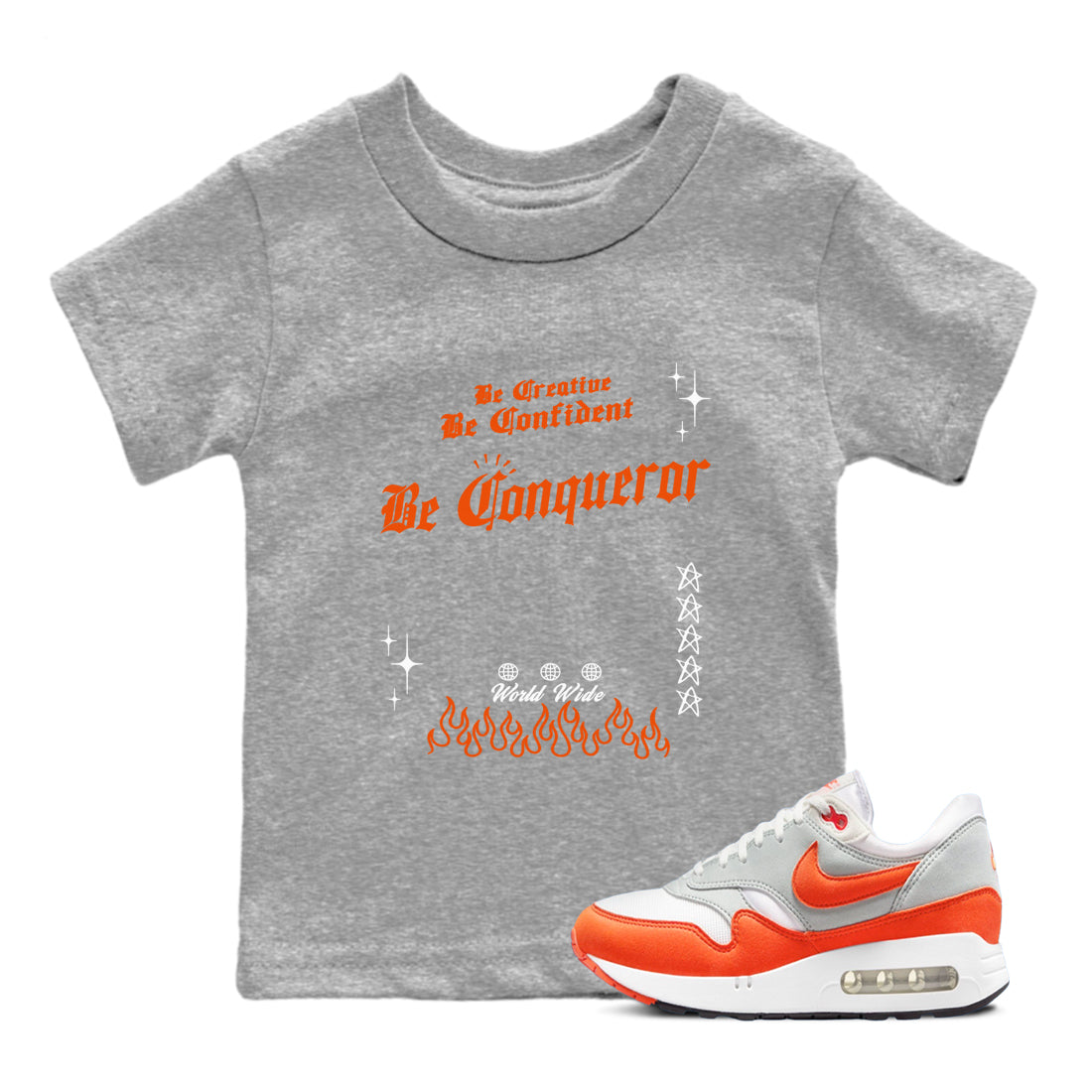 Be Conqueror snkmatch Tees Kids - Air Max 1 Cosmic Clay