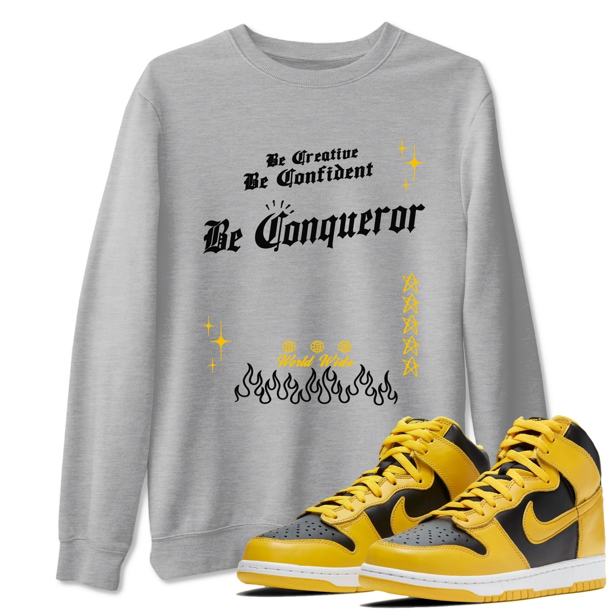 Be Conqueror snkmatch Tees - Dunk High Pollen